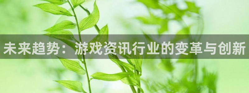奇亿娱乐注册服务条款：未来趋势：游戏资讯行业的变革与创新